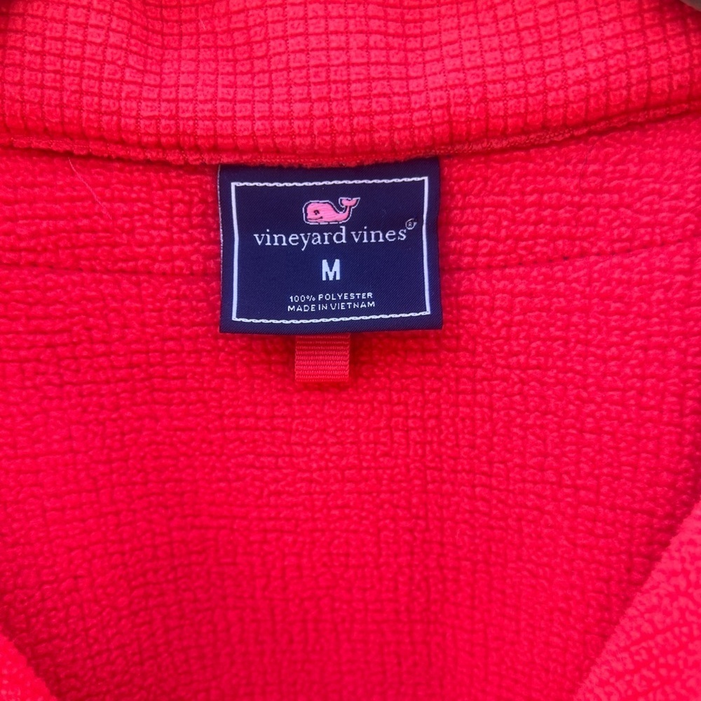 Vineyard Vines Fleece Pullover Adult Size Medium  Blue Red USA - Picture 4 of 8